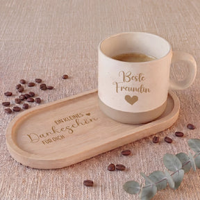 Geschenkset - Tasse + Tablett - Ein Kleines Dankeschön