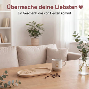 Geschenkset - Tasse + Tablett - Ein Kleines Dankeschön