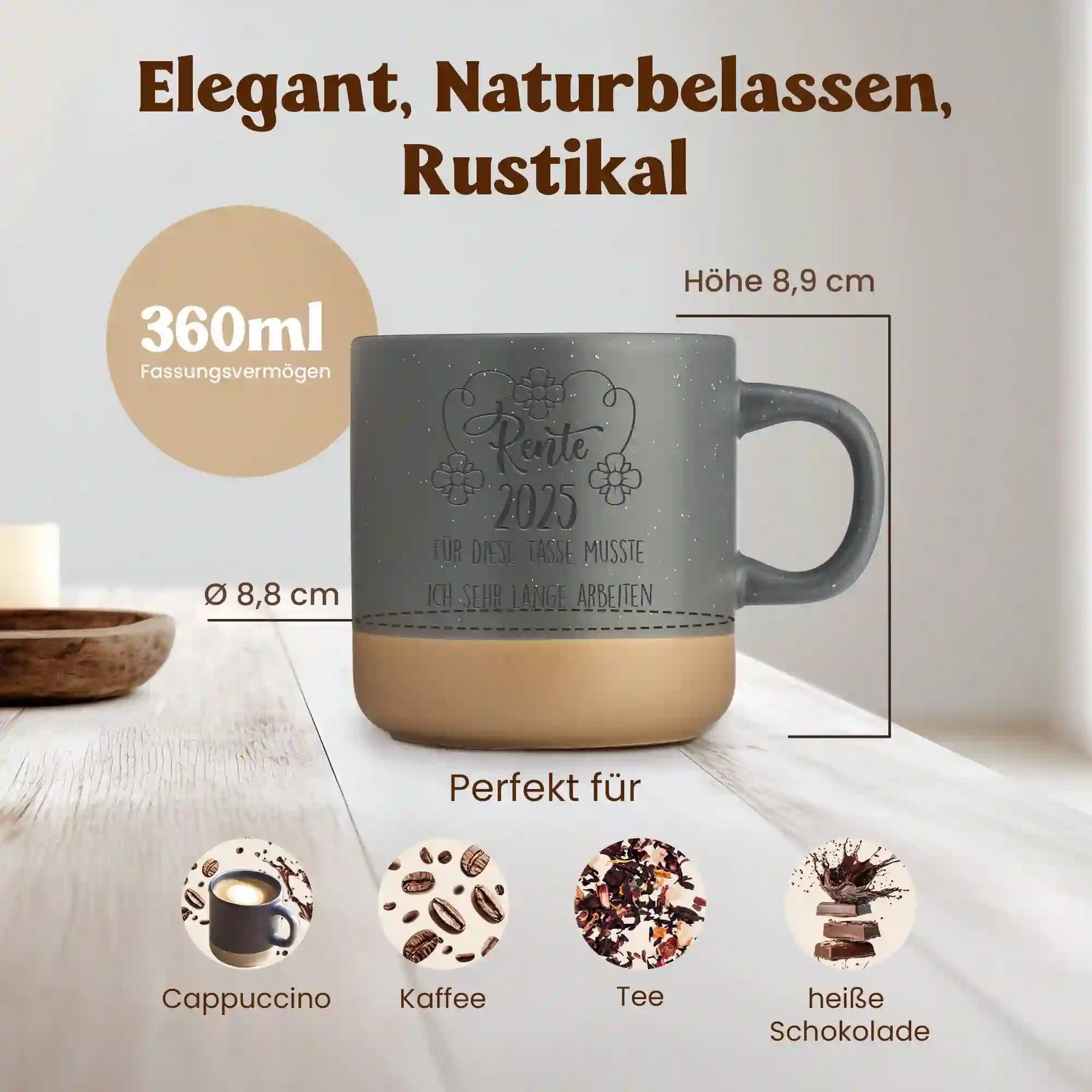 Für diese Tasse musste ich sehr lange arbeiten - Rente 2025