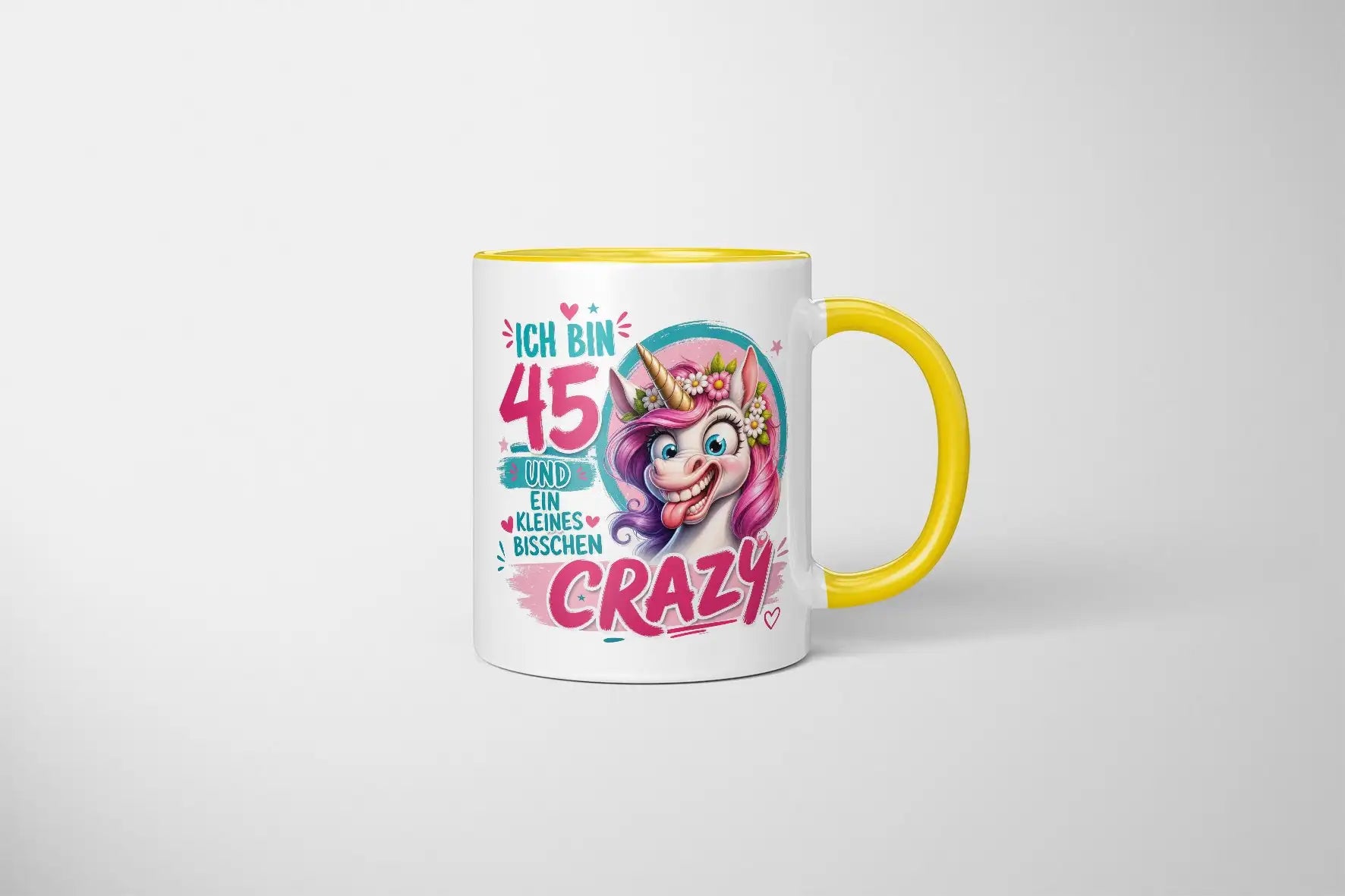 Tasse - Ich bin 45 und ein kleines bisschen crazy