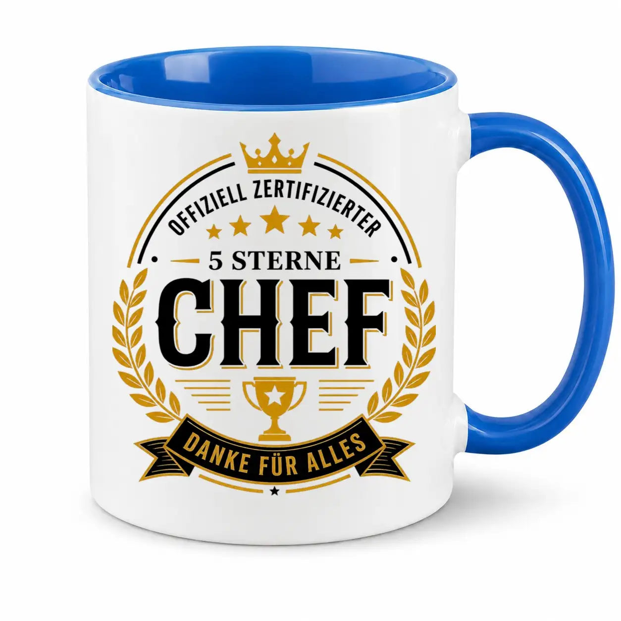 Tasse - Offiziell zertifizierter 5 Sterne Chef Danke für alles