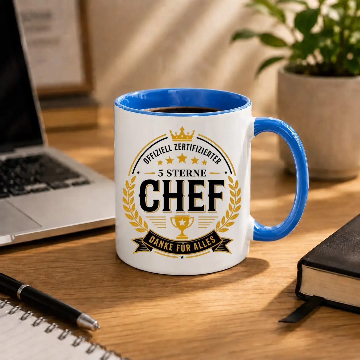 Tasse - Offiziell zertifizierter 5 Sterne Chef Danke für alles