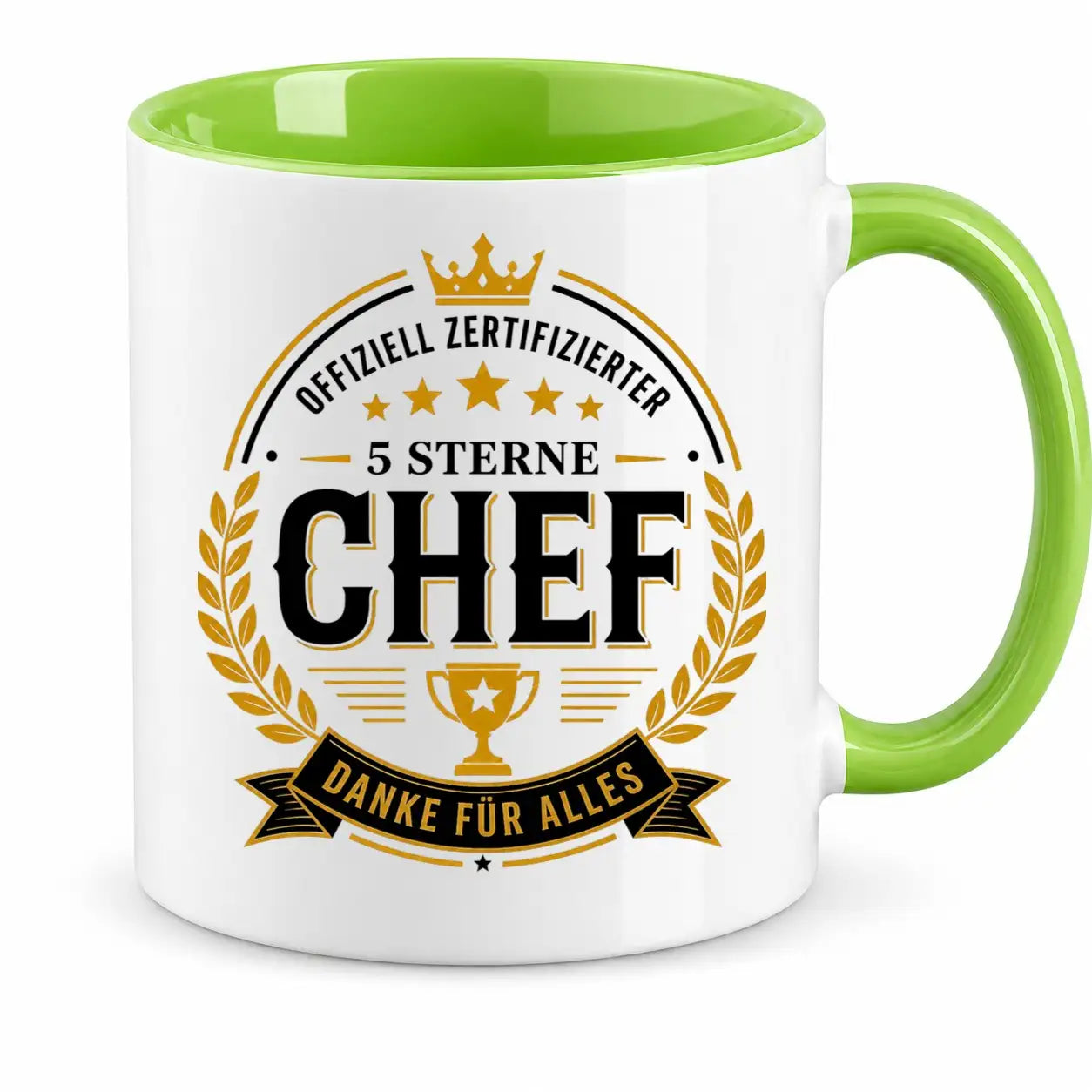 Tasse - Offiziell zertifizierter 5 Sterne Chef Danke für alles