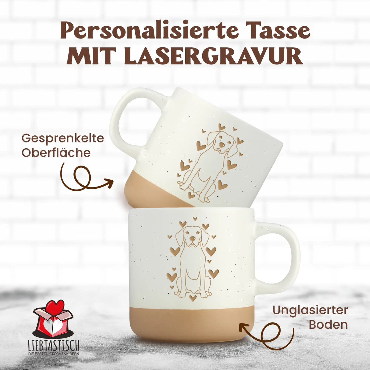 Tasse mit Gravur - Beagle