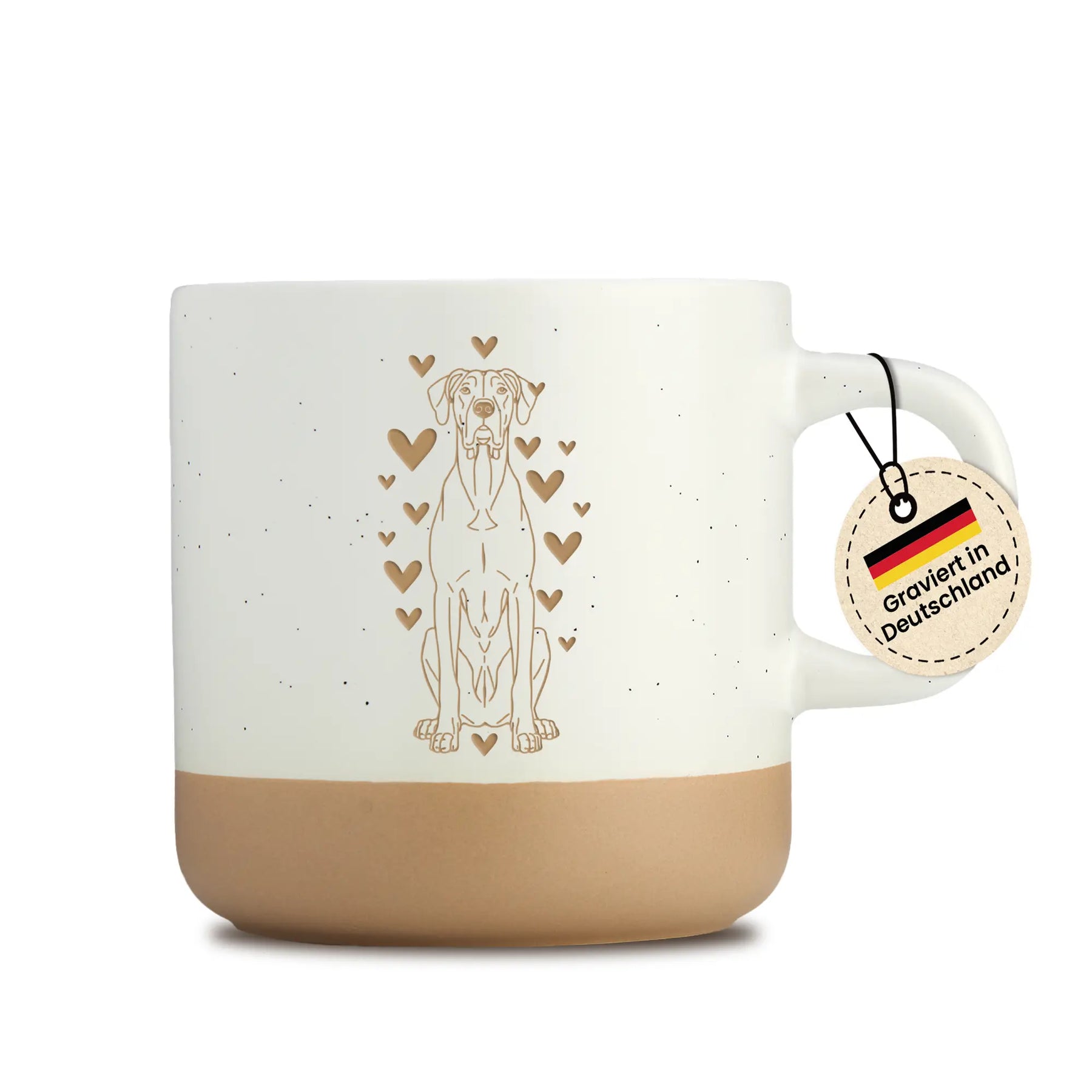 Tasse mit Gravur - Deutschdogge