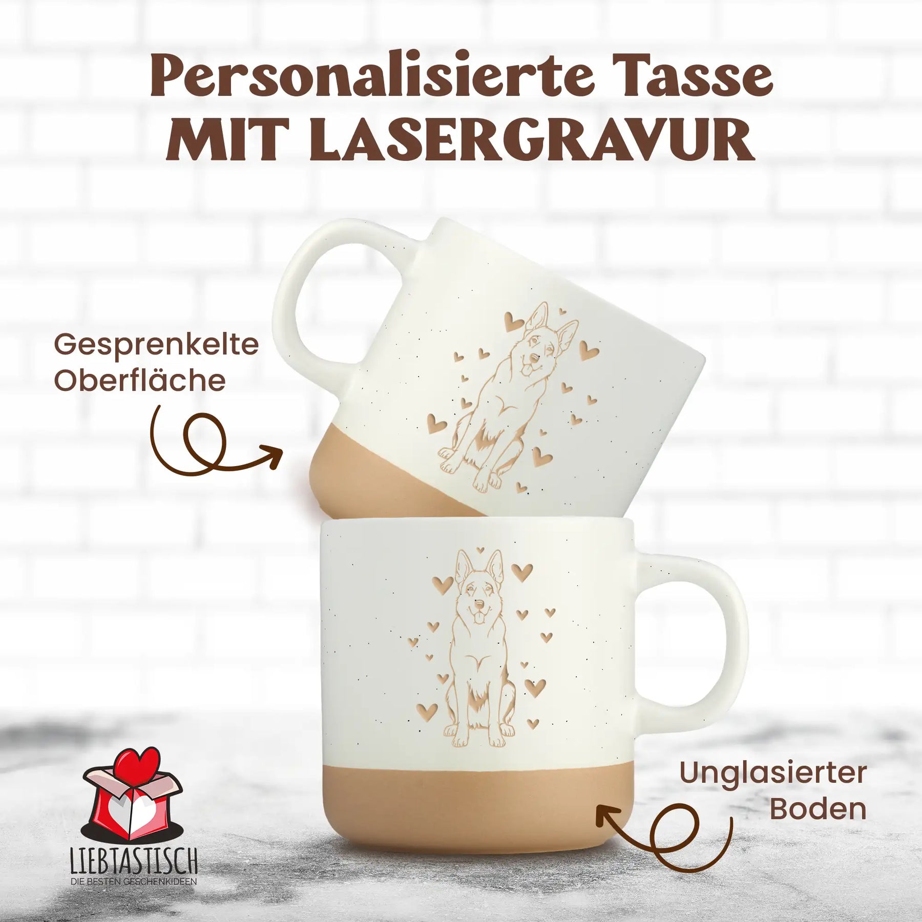 Tasse mit Gravur - Deutscher Schäferhund