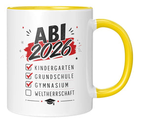 Tasse - Abi 2026 Kindergarten Grundschule Gymnasium Weltherrschaft