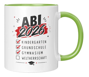Tasse - Abi 2026 Kindergarten Grundschule Gymnasium Weltherrschaft