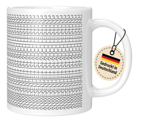Tasse - Dekorative Nähstich-Muster