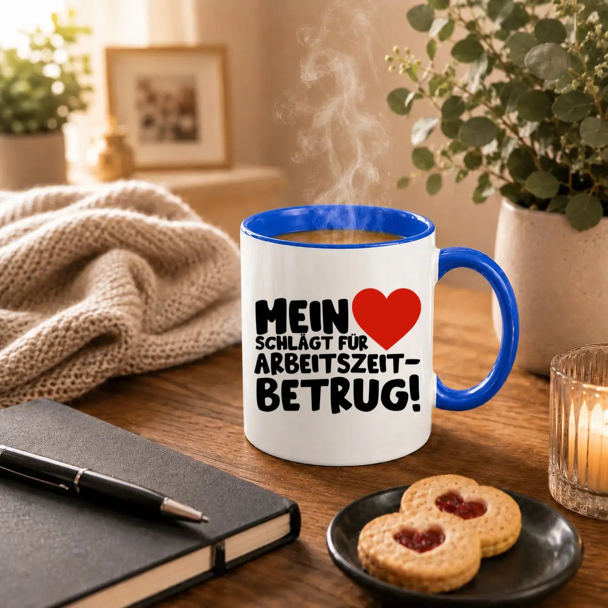 Tasse - Mein ❤ schlägt für Arbeitszeitbetrug!