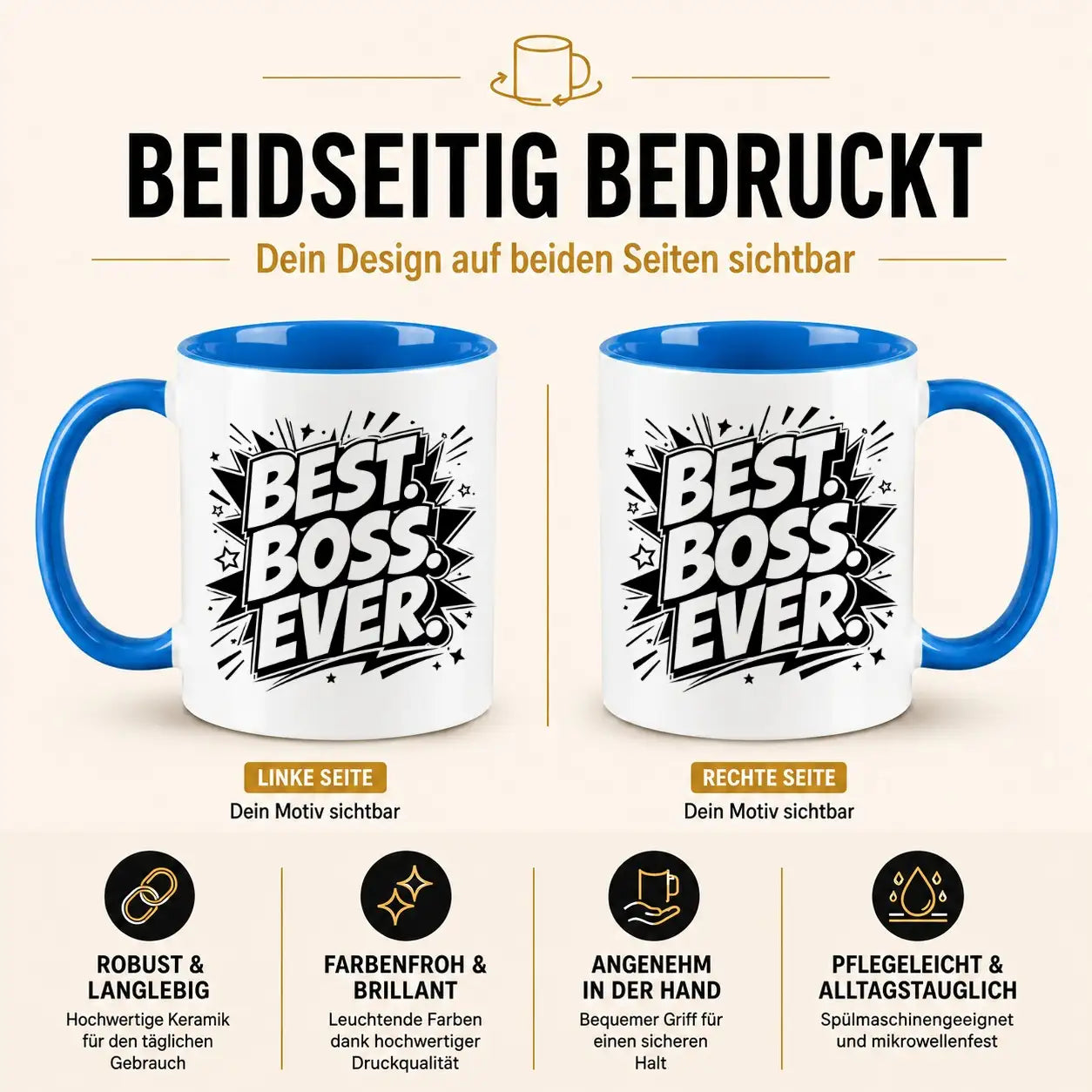 LIEBTASTISCH® Tasse mit Spruch - Best. Boss. Ever. - lustige Kaffeetasse für Chef und Chefin - Geschenk - Schritte Plus Neu 4 - A Hunger Like No Other - {FARBE}