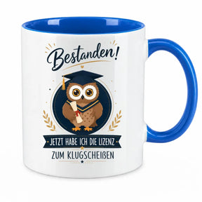 Tasse - Bestanden! Jetzt habe ich die Lizenz zum Klugscheißen
