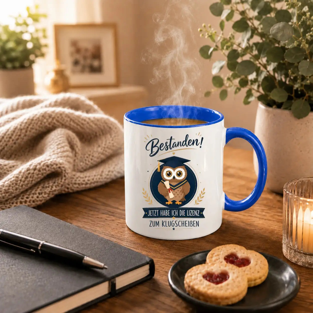 Tasse - Bestanden! Jetzt habe ich die Lizenz zum Klugscheißen