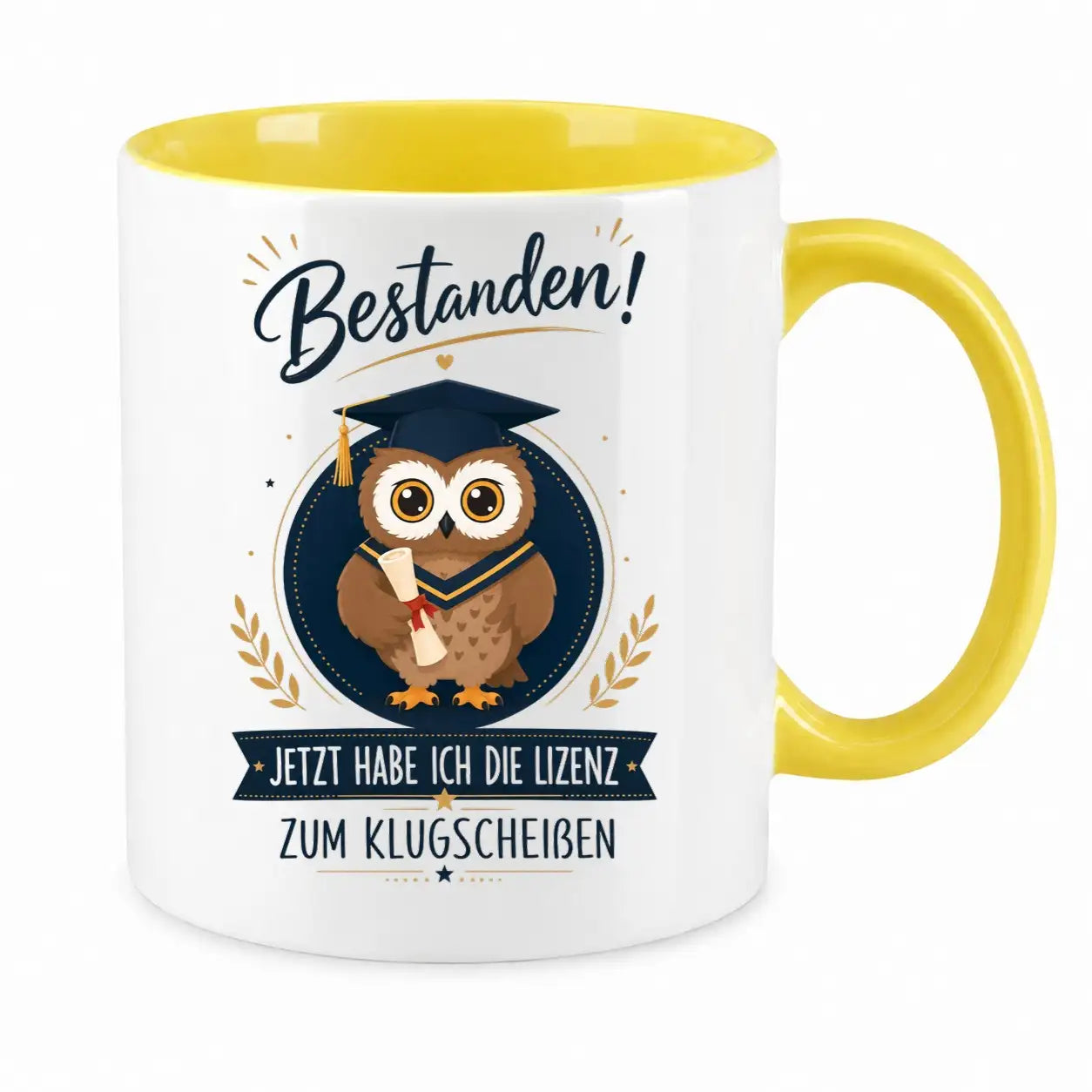 Tasse - Bestanden! Jetzt habe ich die Lizenz zum Klugscheißen
