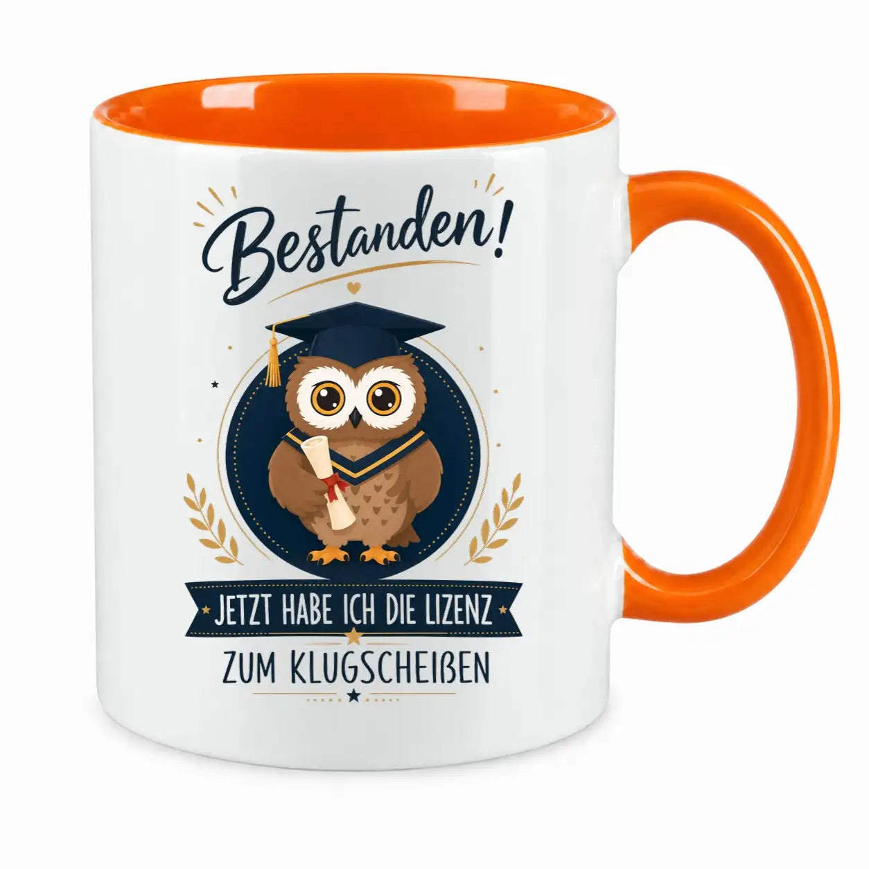 Tasse - Bestanden! Jetzt habe ich die Lizenz zum Klugscheißen