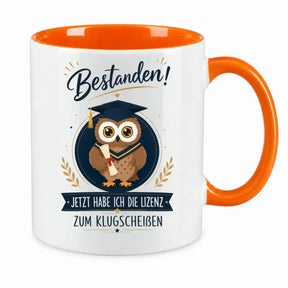 Tasse - Bestanden! Jetzt habe ich die Lizenz zum Klugscheißen