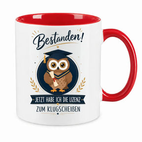 Tasse - Bestanden! Jetzt habe ich die Lizenz zum Klugscheißen