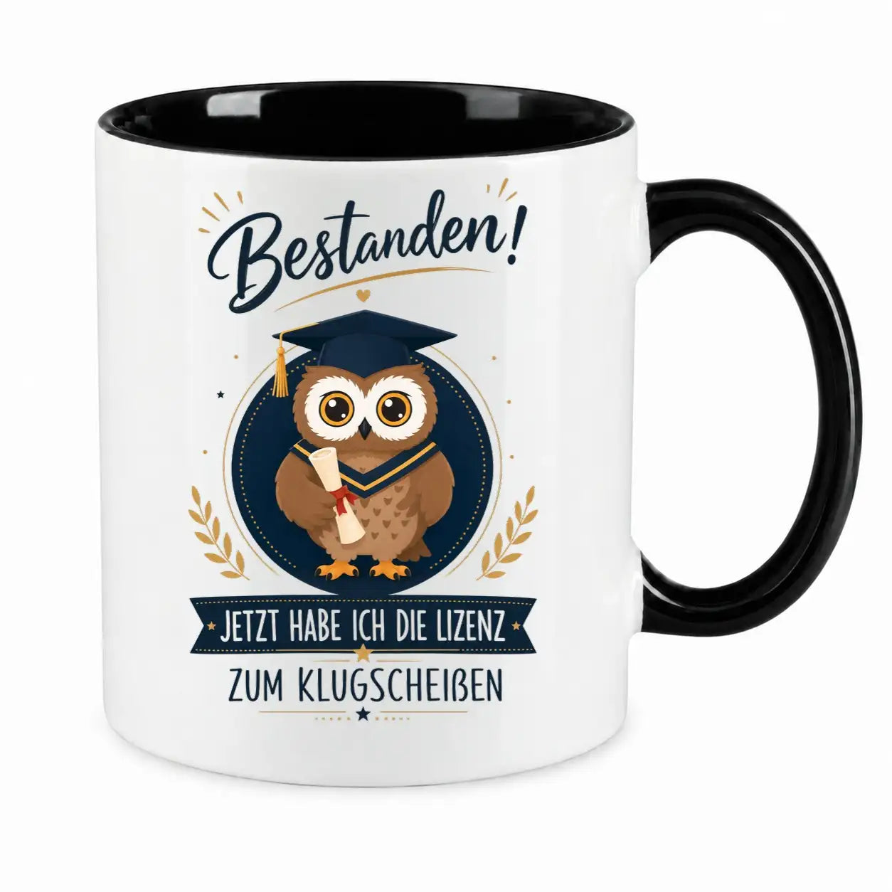 Tasse - Bestanden! Jetzt habe ich die Lizenz zum Klugscheißen
