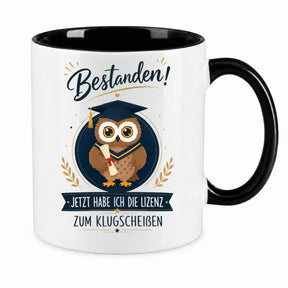 Tasse - Bestanden! Jetzt habe ich die Lizenz zum Klugscheißen