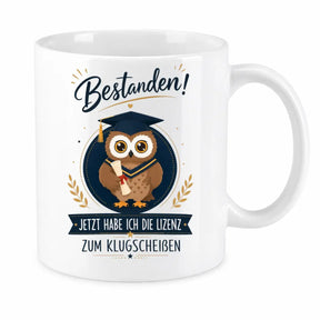 Tasse - Bestanden! Jetzt habe ich die Lizenz zum Klugscheißen