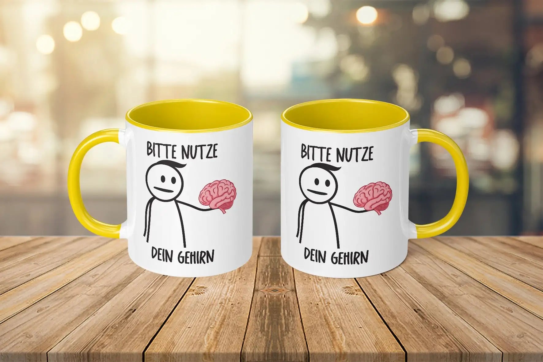 Tasse - Bitte nutze dein Gehirn