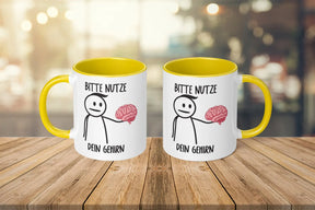 Tasse - Bitte nutze dein Gehirn