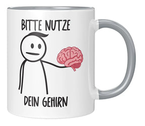 Tasse - Bitte nutze dein Gehirn