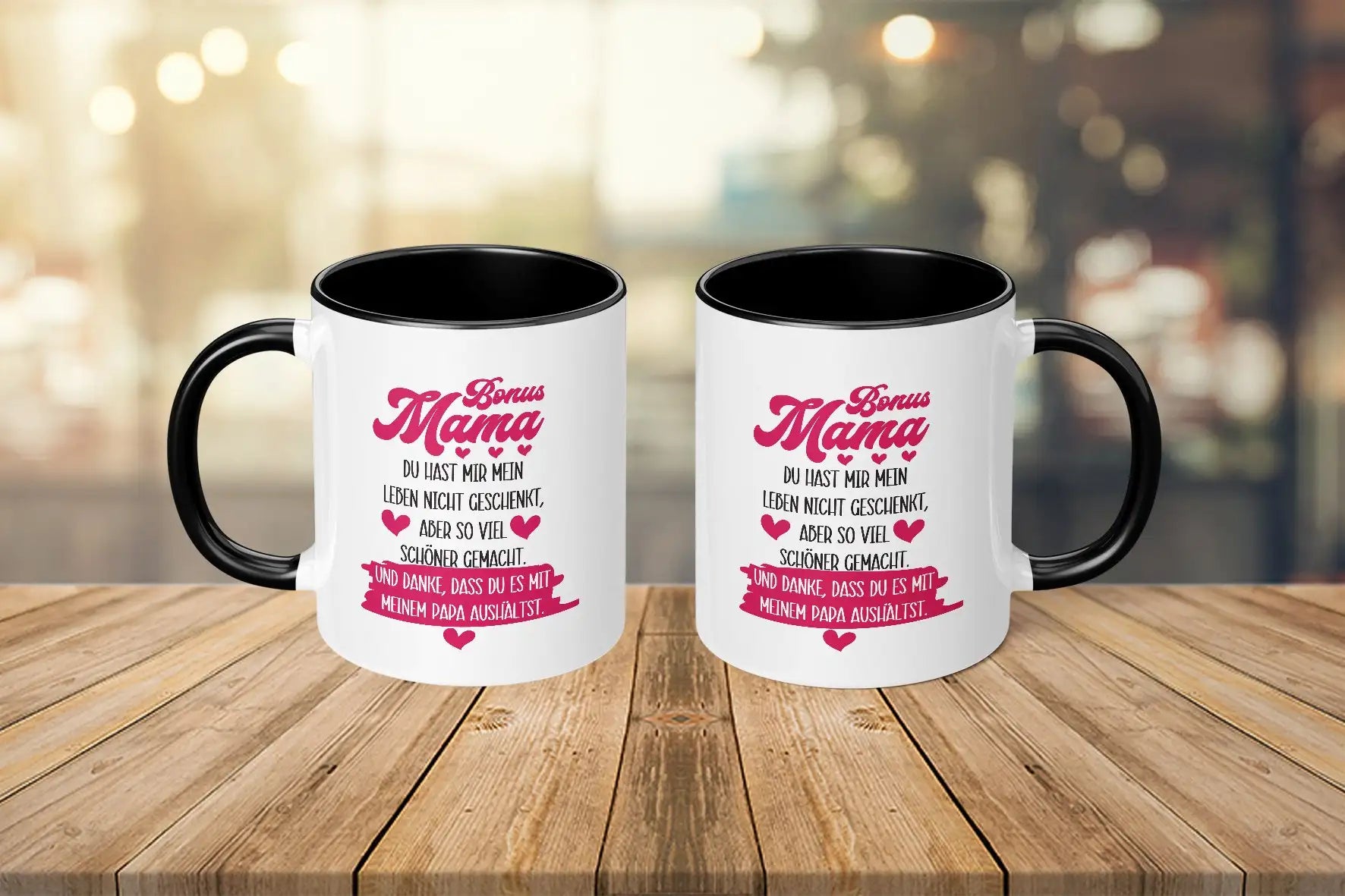 Tasse - Bonus Mama Du hast mir mein Leben nicht geschenkt, aber so viel schöner gemacht. Und danke, dass du es mit meinem Papa aushältst.