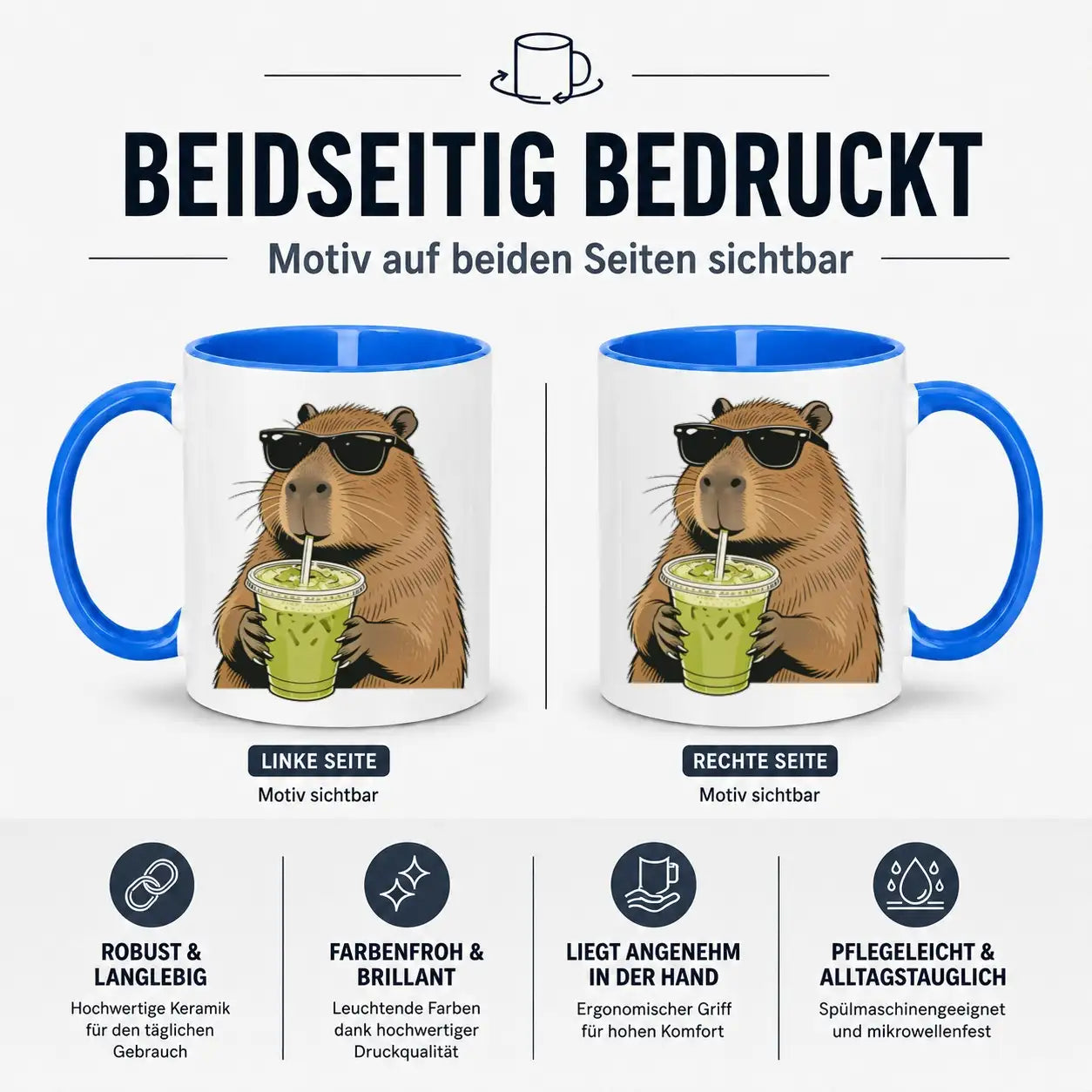 Tasse - Capybara mit Sonnenbrille Getränk