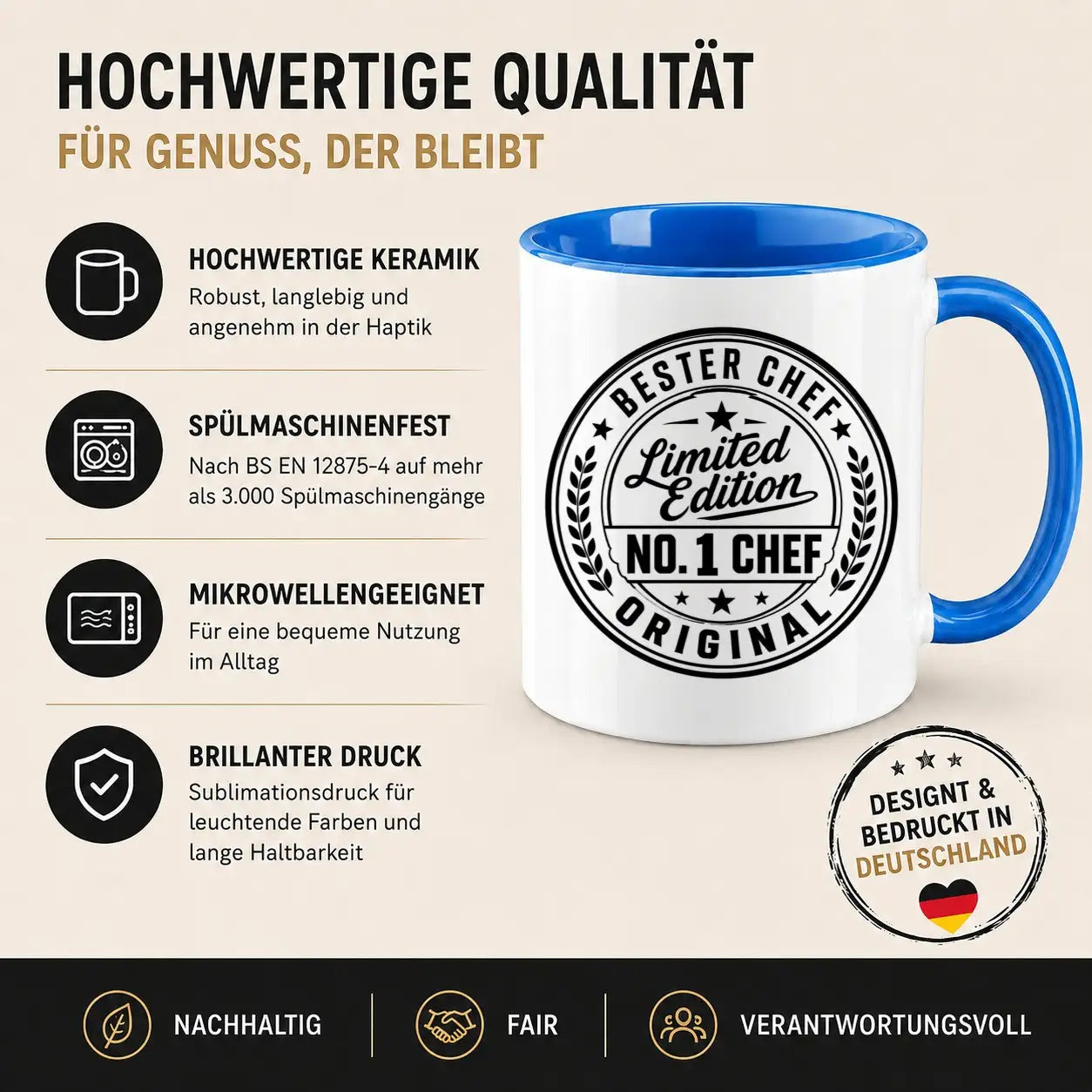 Tasse - Bester Chef Limited Edition No. 1 Chef Original