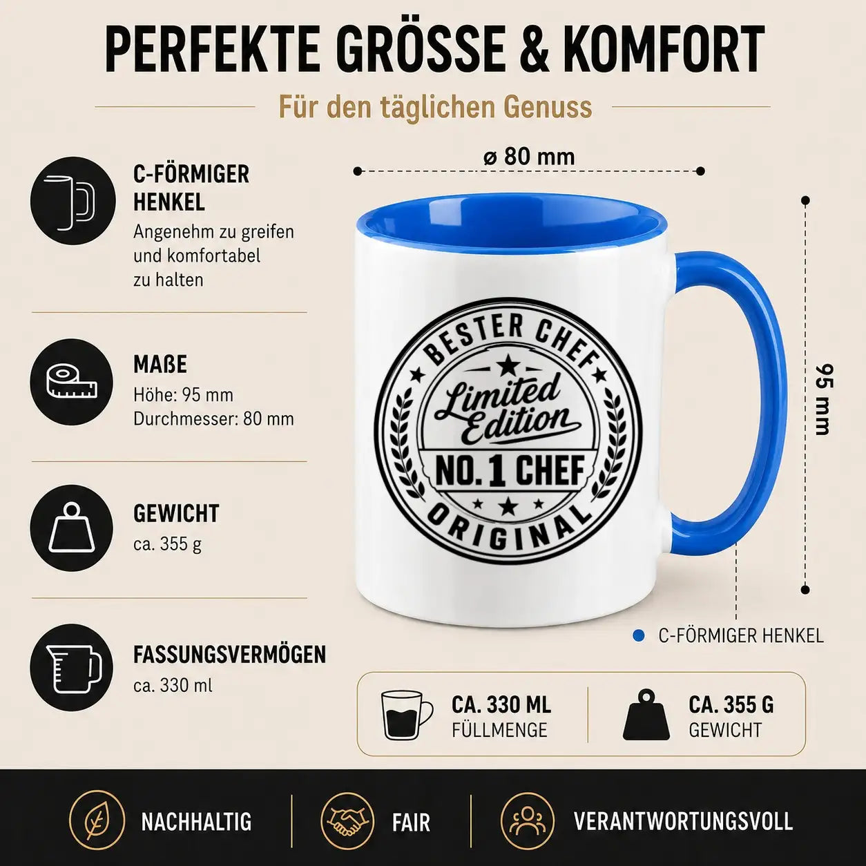 Tasse - Bester Chef Limited Edition No. 1 Chef Original