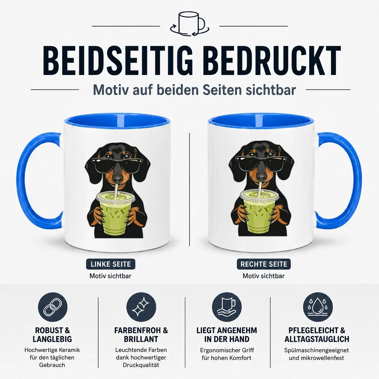Tasse - Dackel Sonnenbrille Getränk