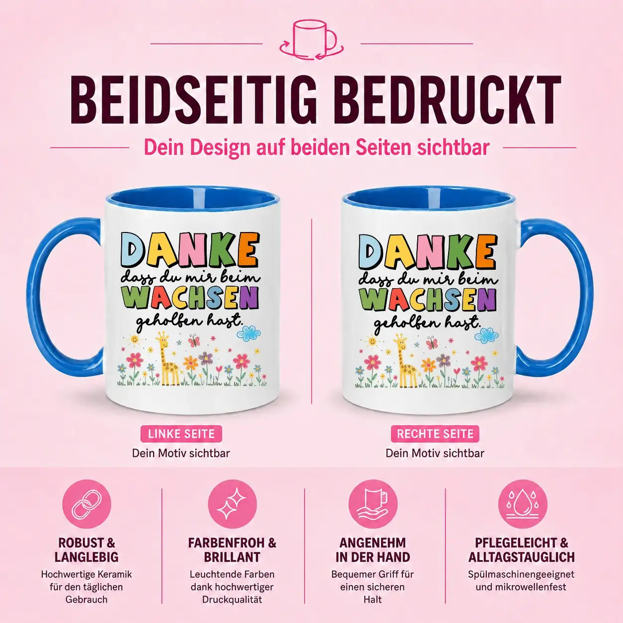 Tasse - Danke dass du mir beim Wachsen geholfen hast.