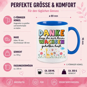 Tasse - Danke dass du mir beim Wachsen geholfen hast.
