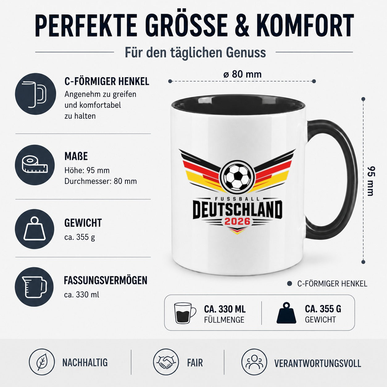 Tasse - Fussball Deutschland 2026