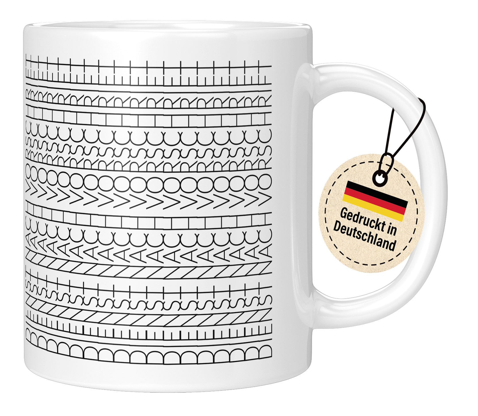 Tasse - Dekorative Stichmuster Linien