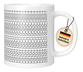 Tasse - Dekorative Stichmuster Linien