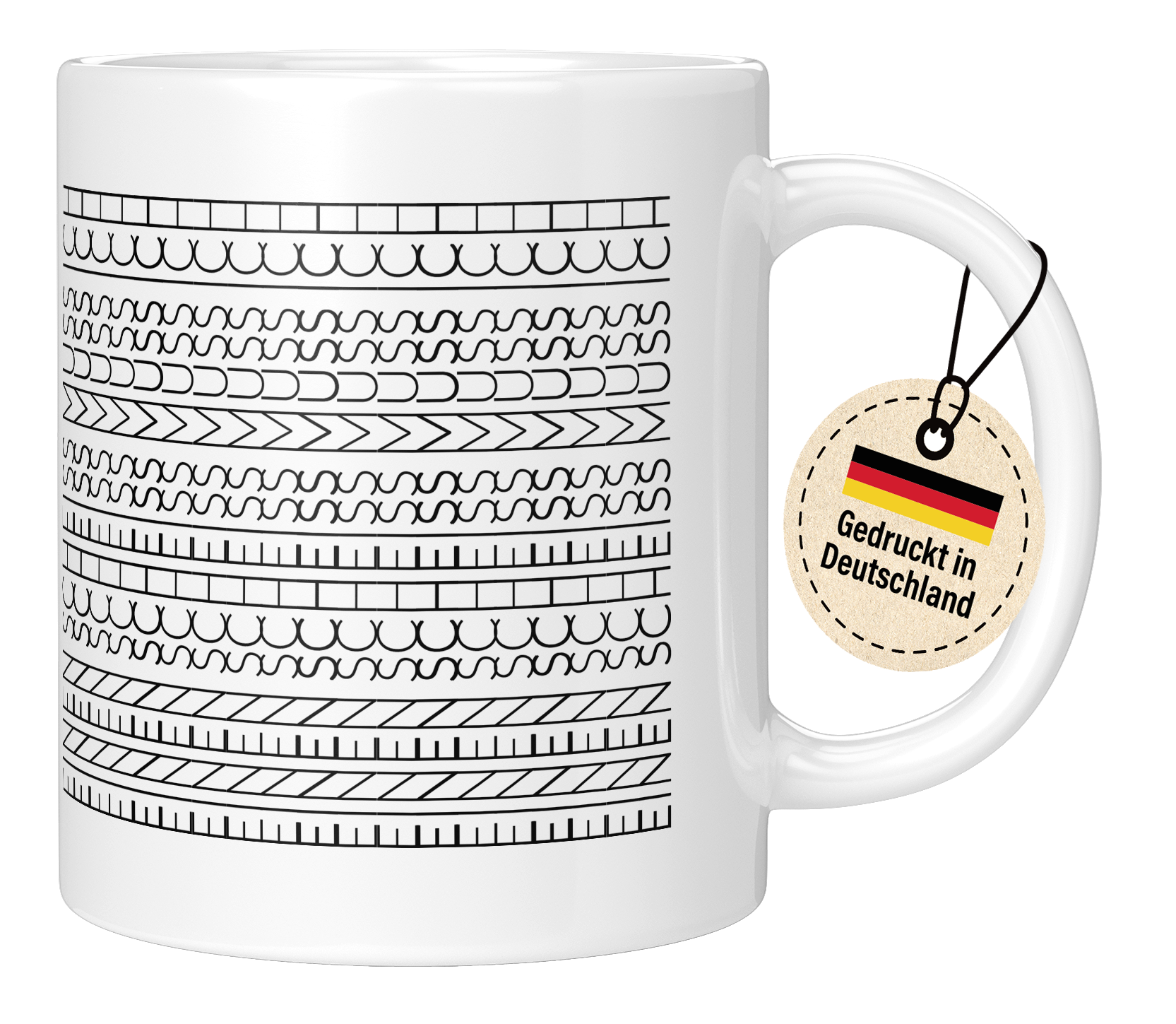 Tasse - Dekorative Musterstreifen Linien