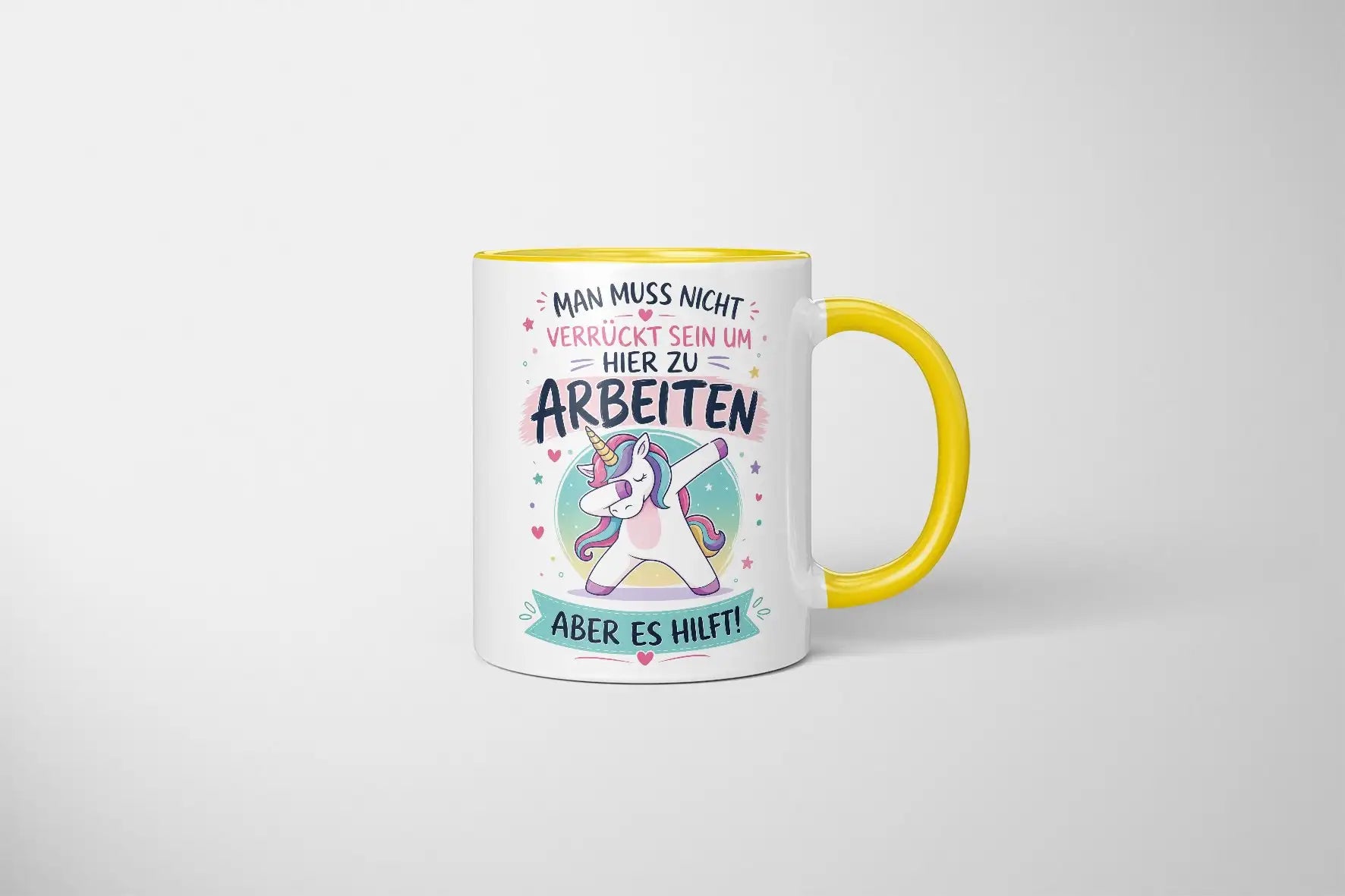 Tasse - Man muss nicht verrückt sein um hier zu arbeiten aber es hilft!