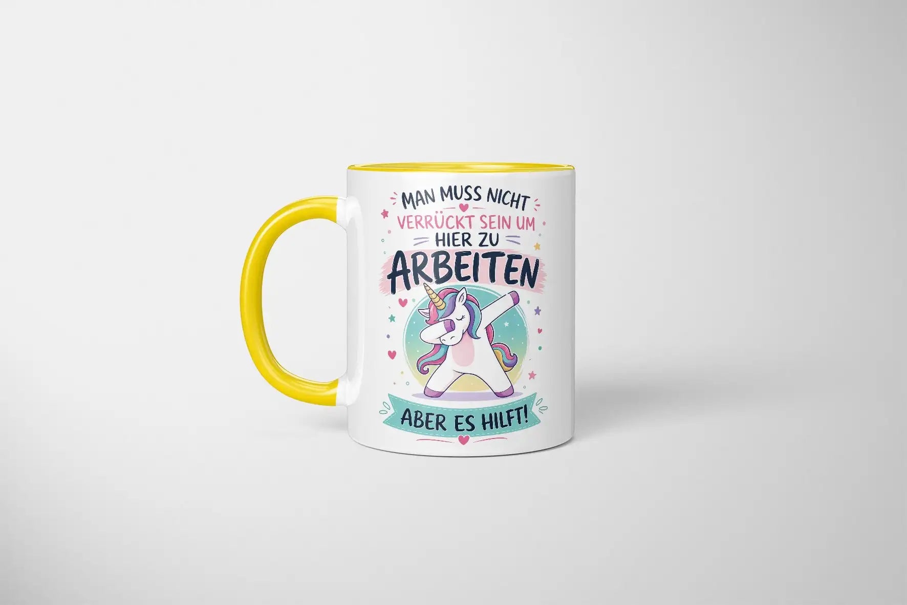 Tasse - Man muss nicht verrückt sein um hier zu arbeiten aber es hilft!