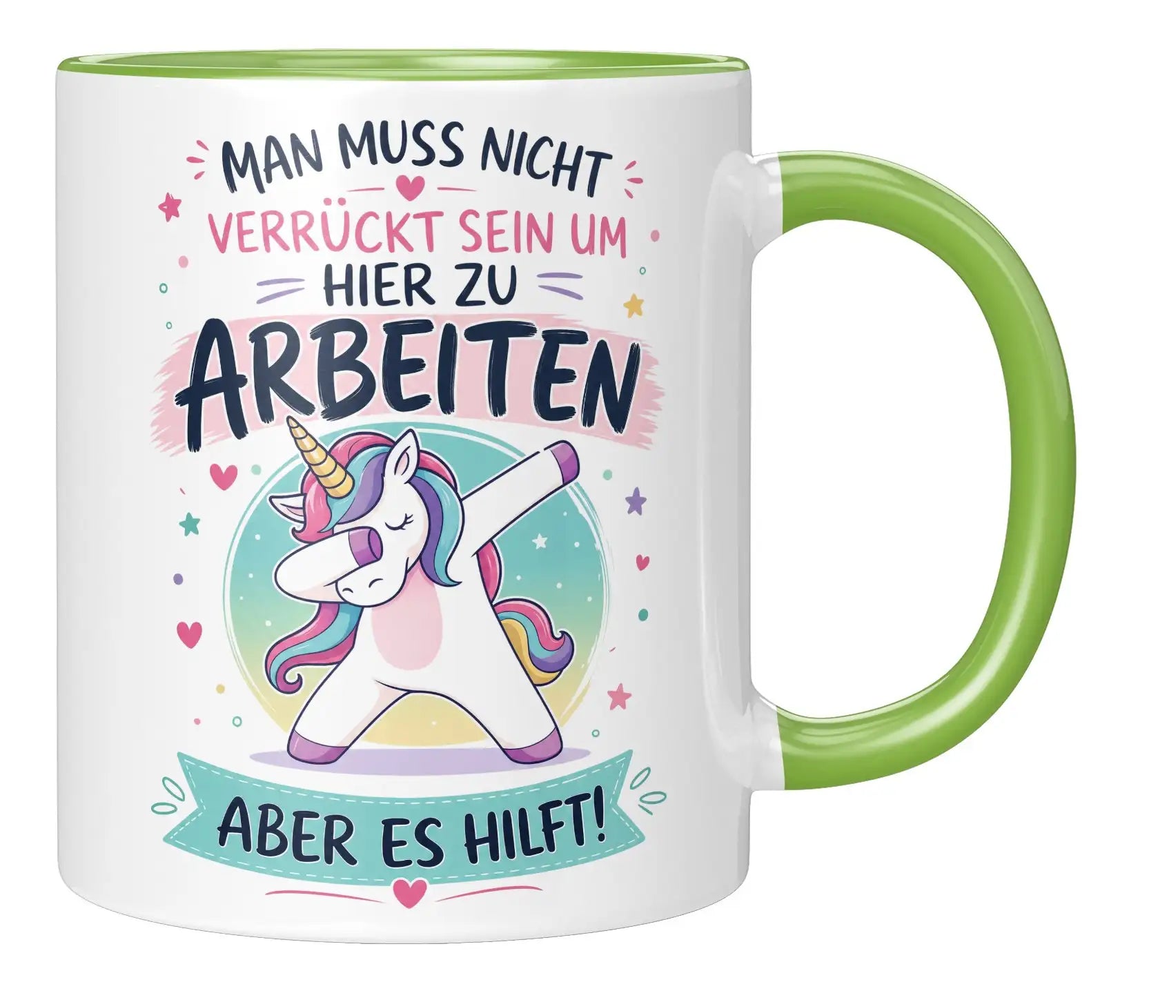 Tasse - Man muss nicht verrückt sein um hier zu arbeiten aber es hilft!