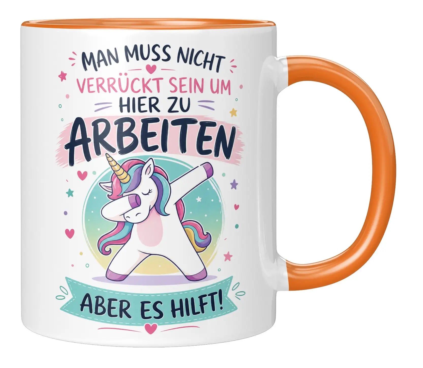 Tasse - Man muss nicht verrückt sein um hier zu arbeiten aber es hilft!