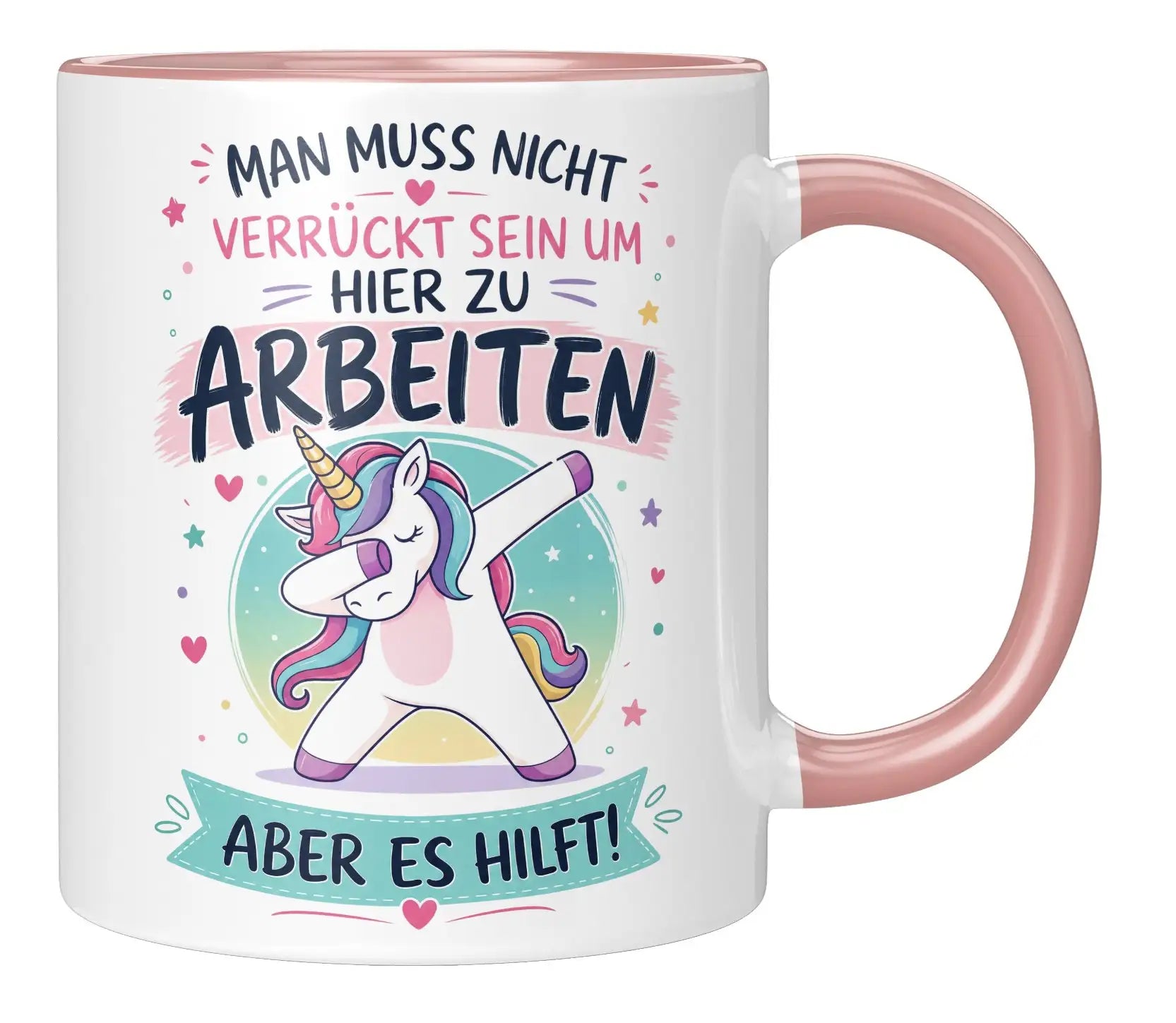 Tasse - Man muss nicht verrückt sein um hier zu arbeiten aber es hilft!