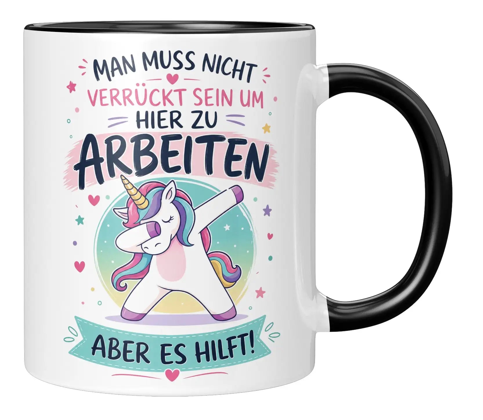 Tasse - Man muss nicht verrückt sein um hier zu arbeiten aber es hilft!