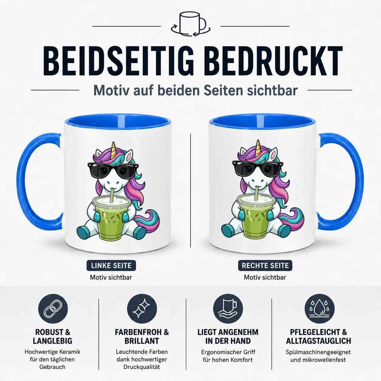 Tasse - Einhorn mit Sonnenbrille Smoothie
