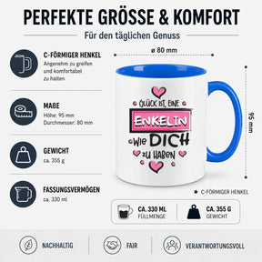 Tasse - Glück ist, eine Enkelin wie dich zu haben