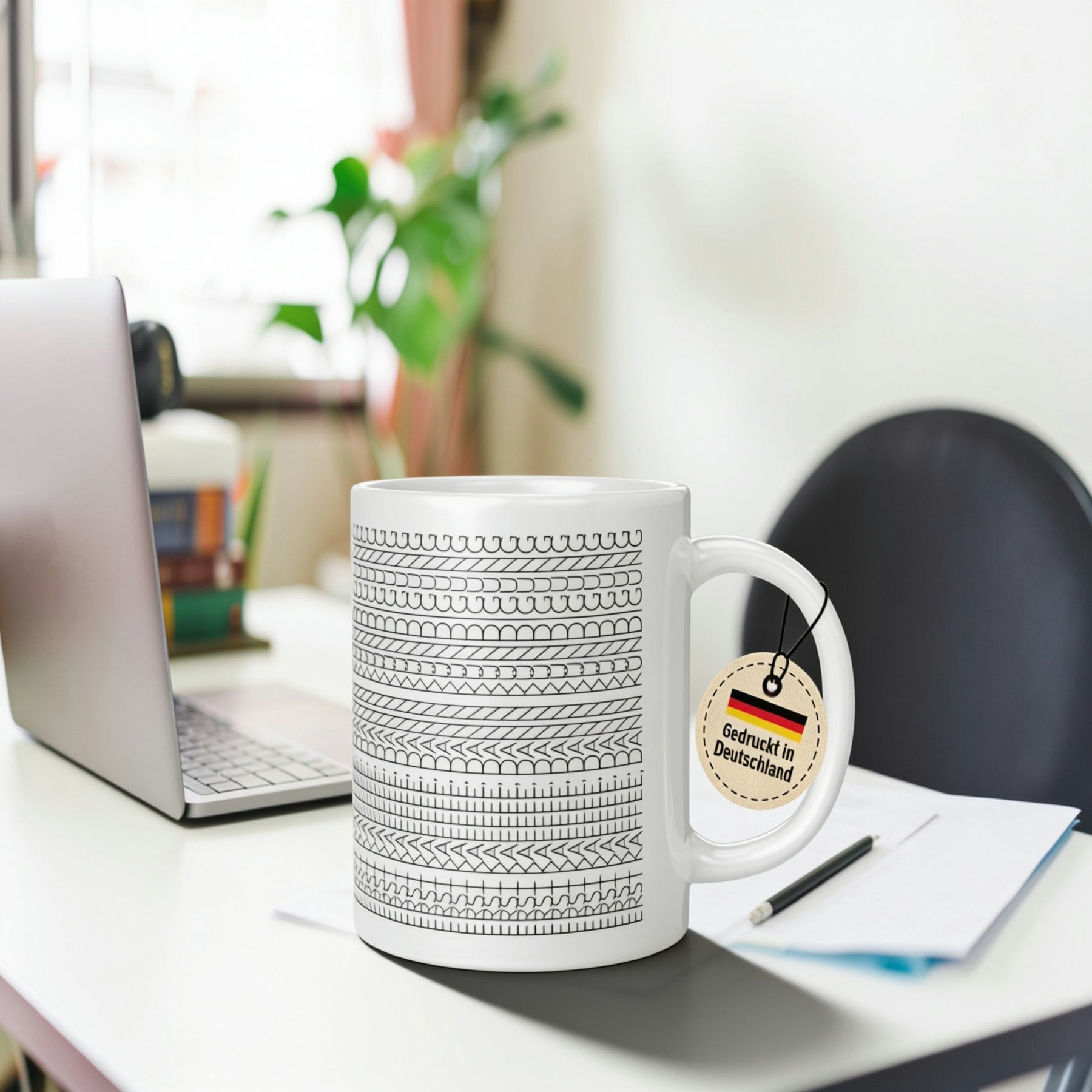 Tasse - Dekorative Nähstich-Muster