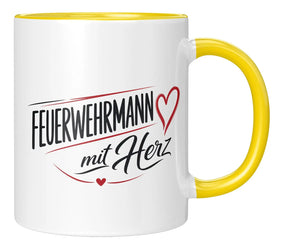 Tasse - Feuerwehrmann mit Herz