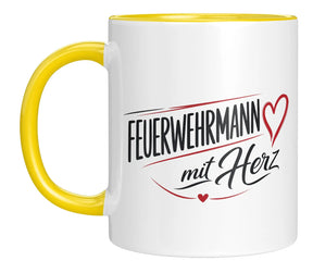Tasse - Feuerwehrmann mit Herz