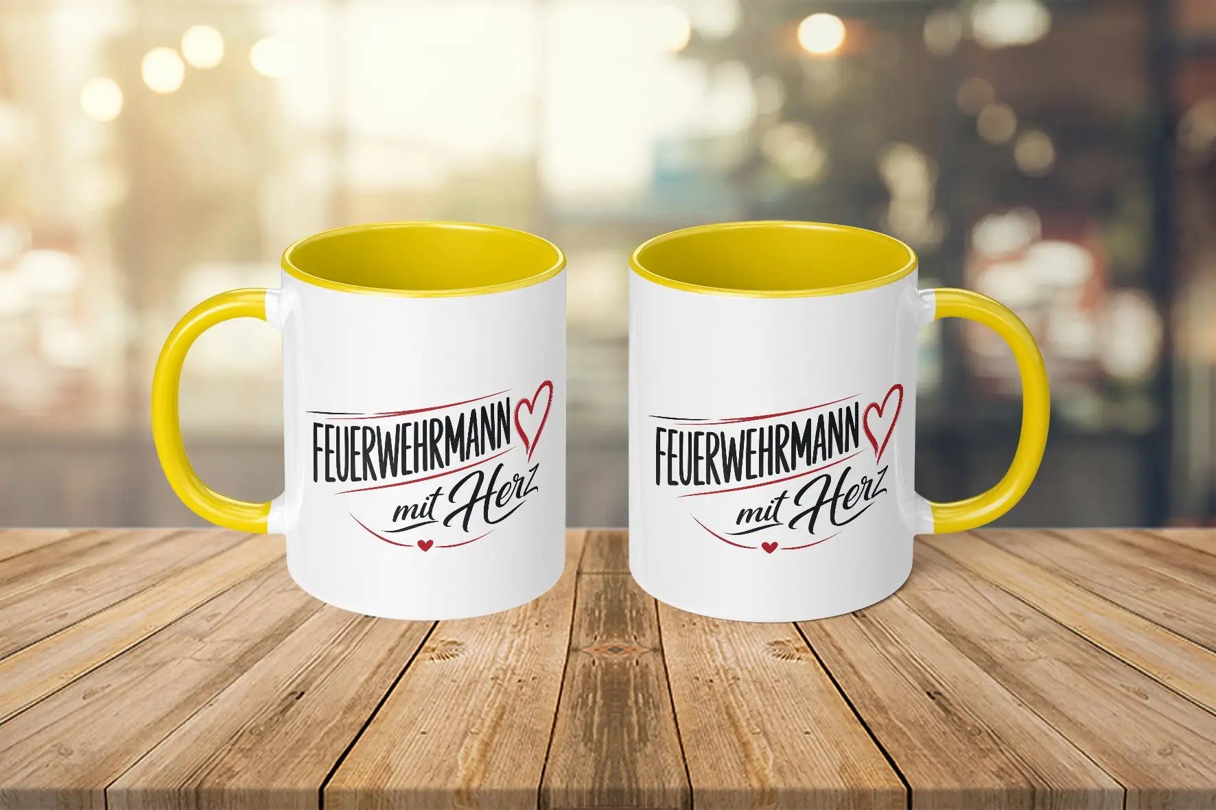 Tasse - Feuerwehrmann mit Herz